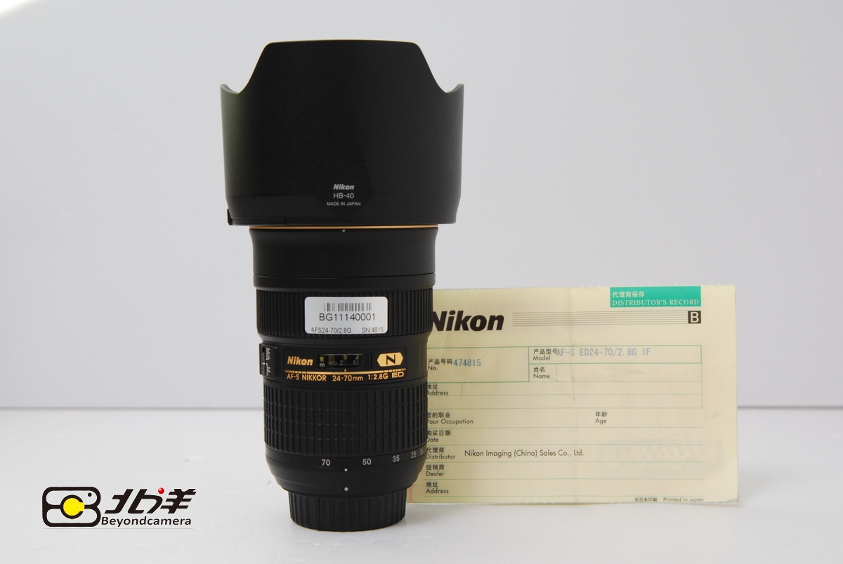 99新 尼康 AF-S Nikkor 24-70/2.8G ED 行货有保卡(BG11140001)