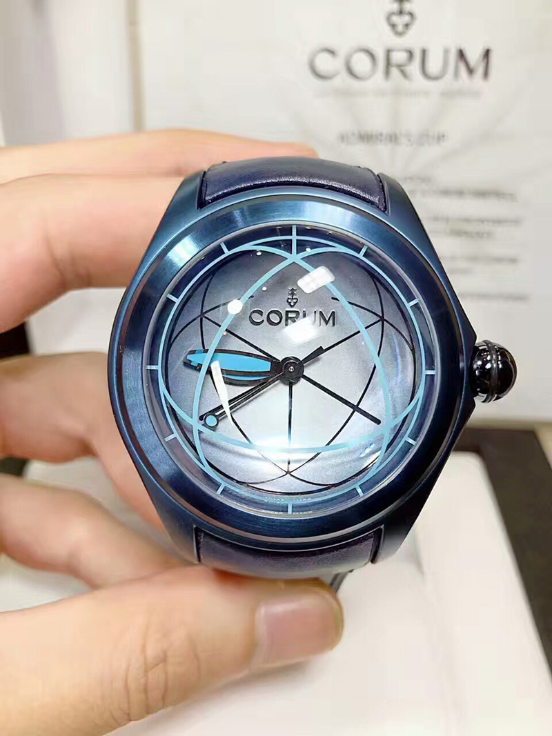 【全新】Corum/昆仑泡泡表蓝色PVD精钢47mm自动机械男表#Corum  