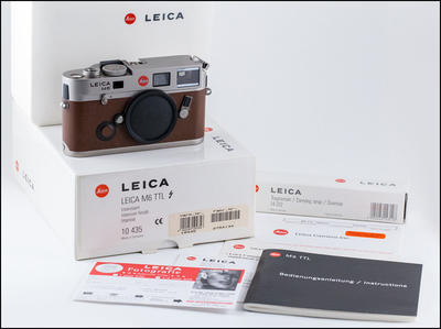 100全新收藏 徕卡 Leica M6 TTL 072 钛版 黄牛皮 带包装