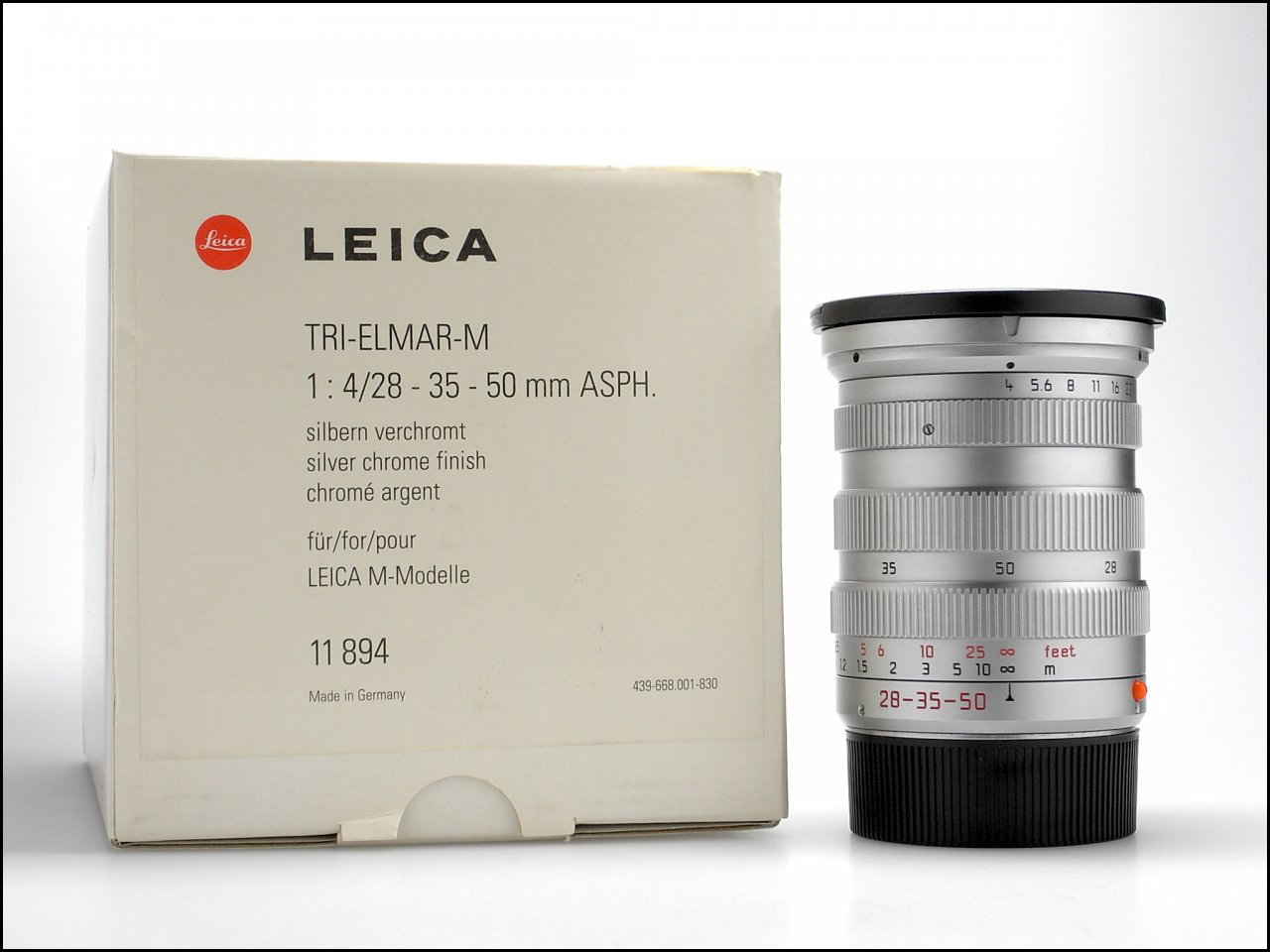 徕卡 Leica M 28-35-50/4 ASPH 全铜银头 新同品 带包装