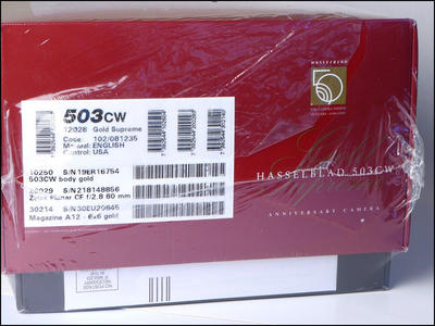 哈苏 Hasselblad 503CW 50周年红皮黄金 纪念机 包装齐全