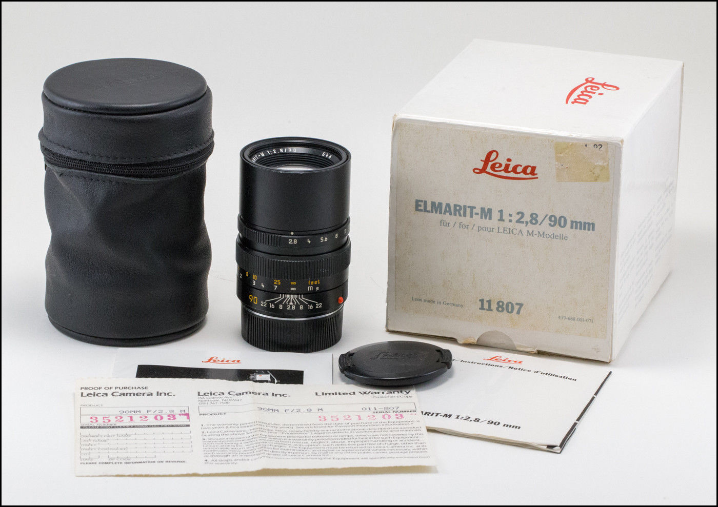 徕卡 Leica M 90/2.8 ELMARIT-M E46 现行版 带包装