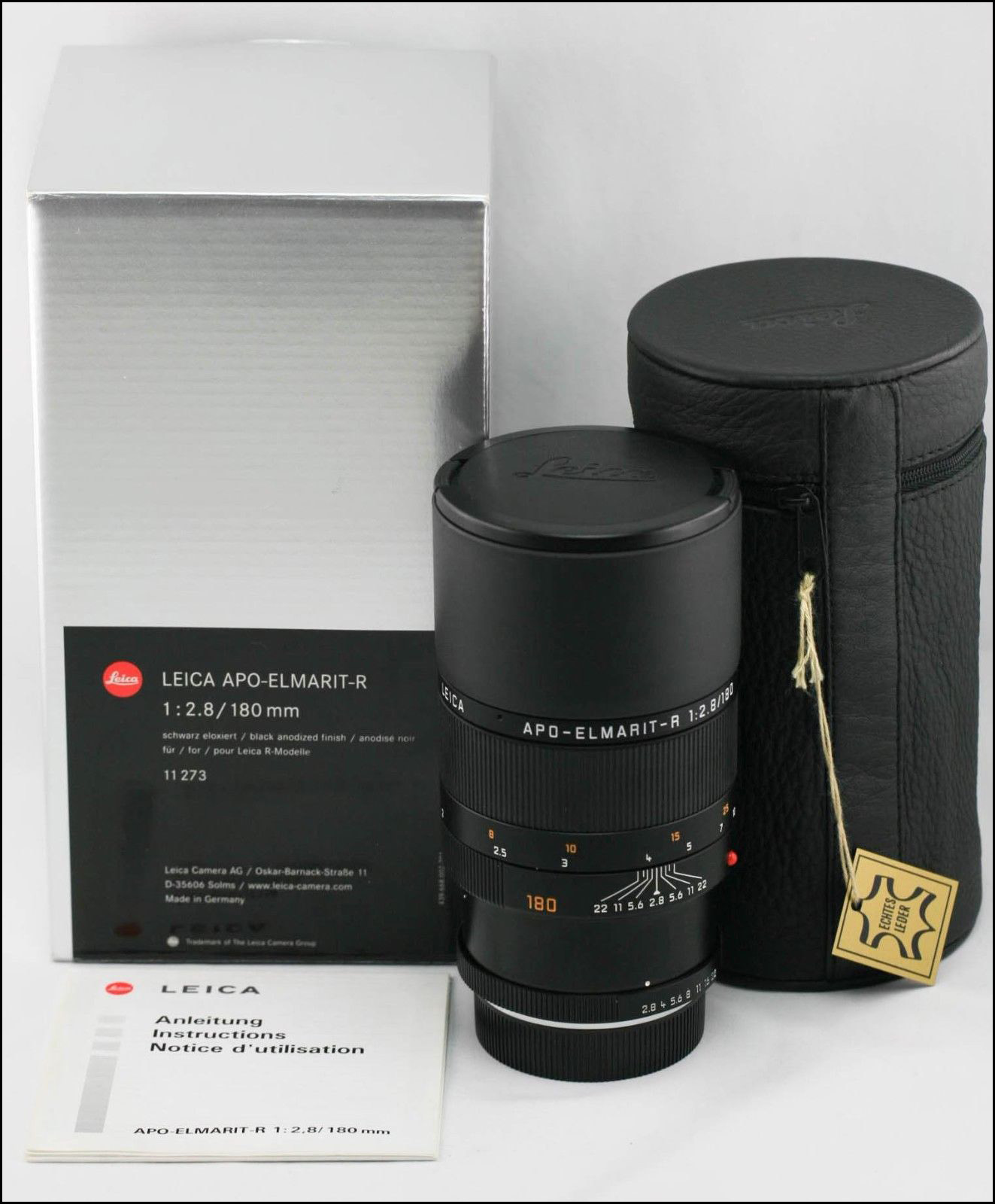 徕卡 Leica R 180/2.8 APO ROM 最后期39号段 银盒包装