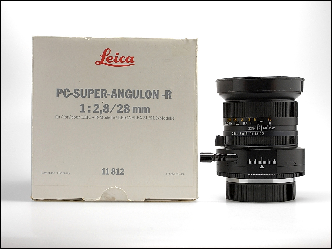 徕卡 Leica R 28/2.8 PC 移轴镜头 带光罩 包装