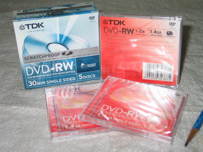 数码摄像机用 DVD盘 TDK DVD-RW 30分钟 可擦写刻录盘 台湾制造