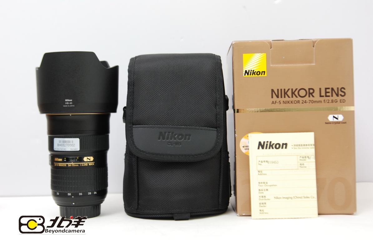 98新尼康 AF-S 24-70/2.8G ED行货带包装(BH03270002)【已成交】