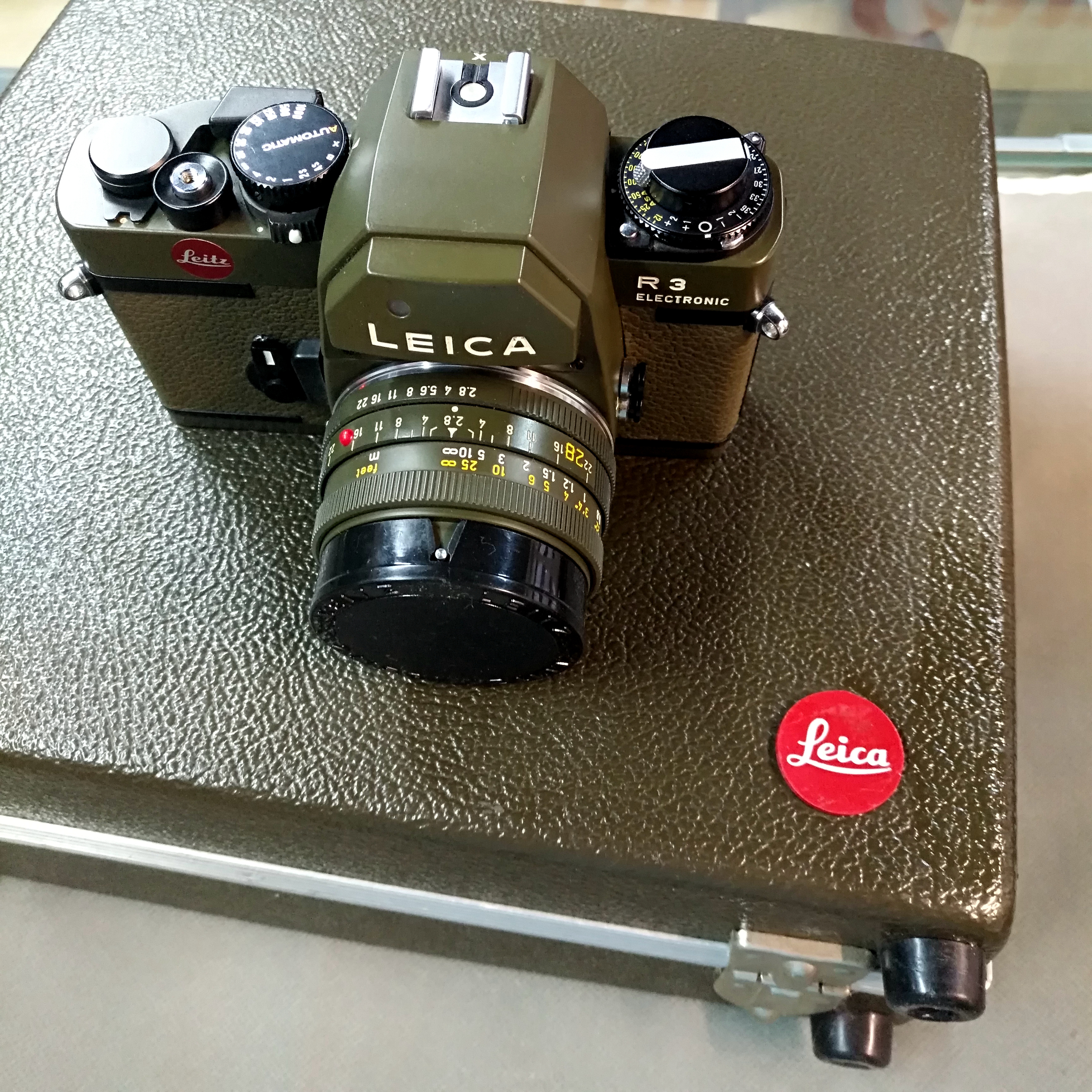 徕卡Leica R3 军绿版套机  一机三头