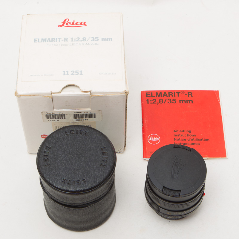 Leica徕卡R 35/2.8 E55广角定焦手动单反镜头已改尼康口90新#2343