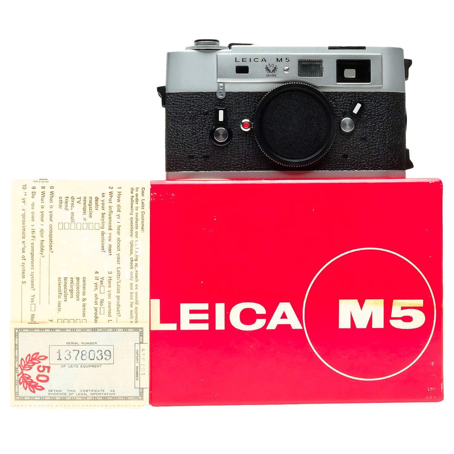 少见!银色50周年纪念版! 徕卡 Leica M5 新品库存 带包装