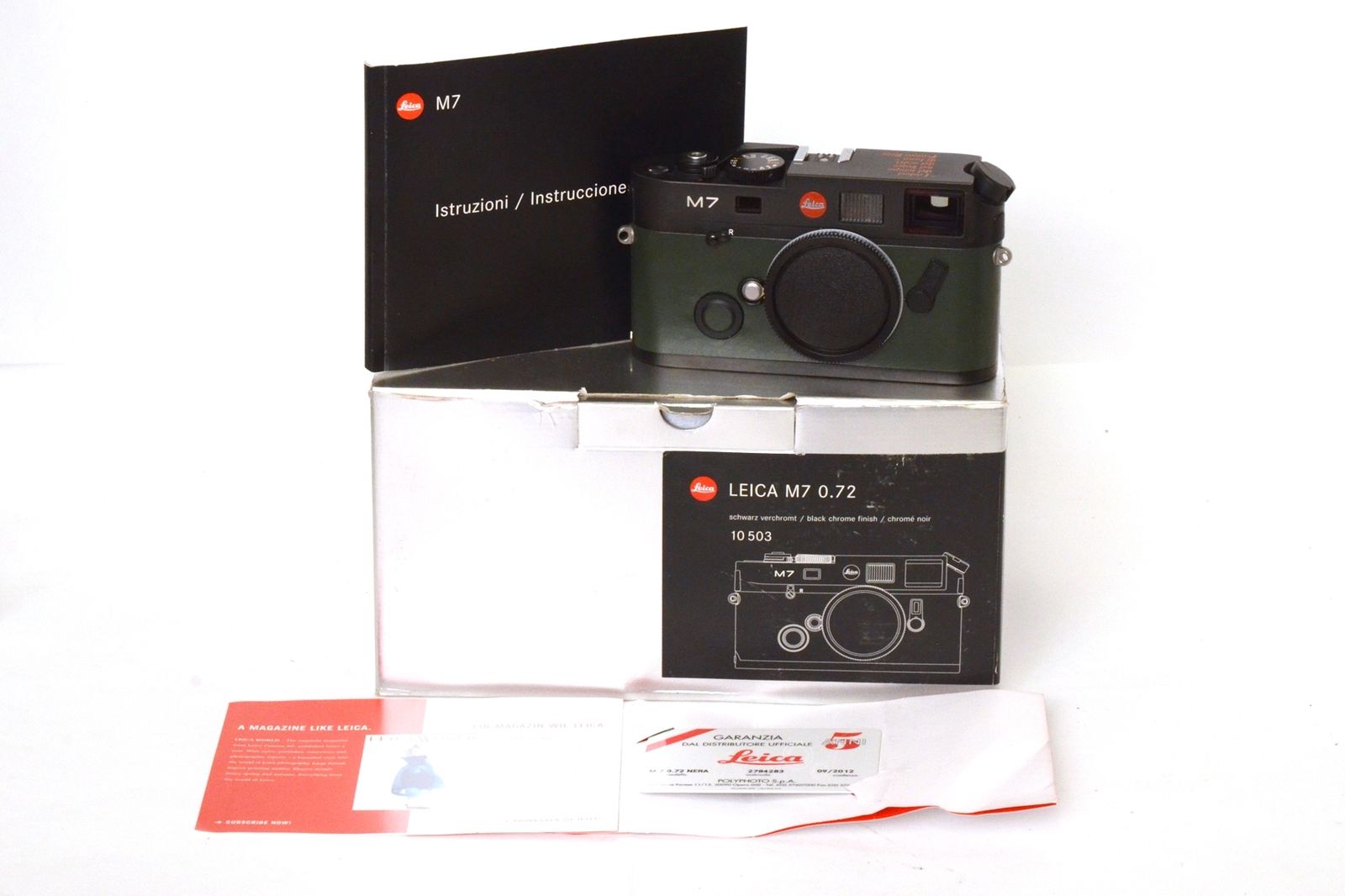 96新 徕卡 Leica M7 TTL 0.72 定制机 绿皮 机顶刻诗 带包装