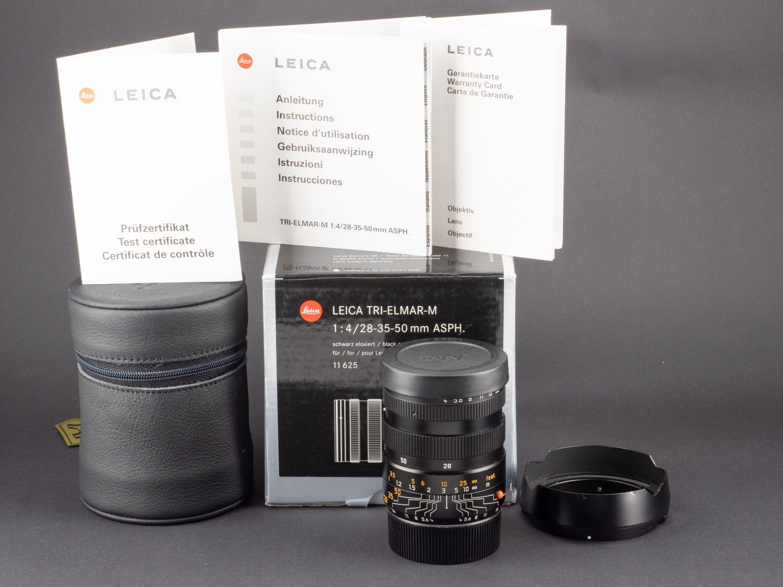 徕卡 Leica M 28-35-50/4 ASPH E49 II代 最后 银盒包装 带光罩