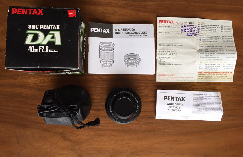 宾得 Pentax DA40/2.8 Limited 全套齐全，港行99新