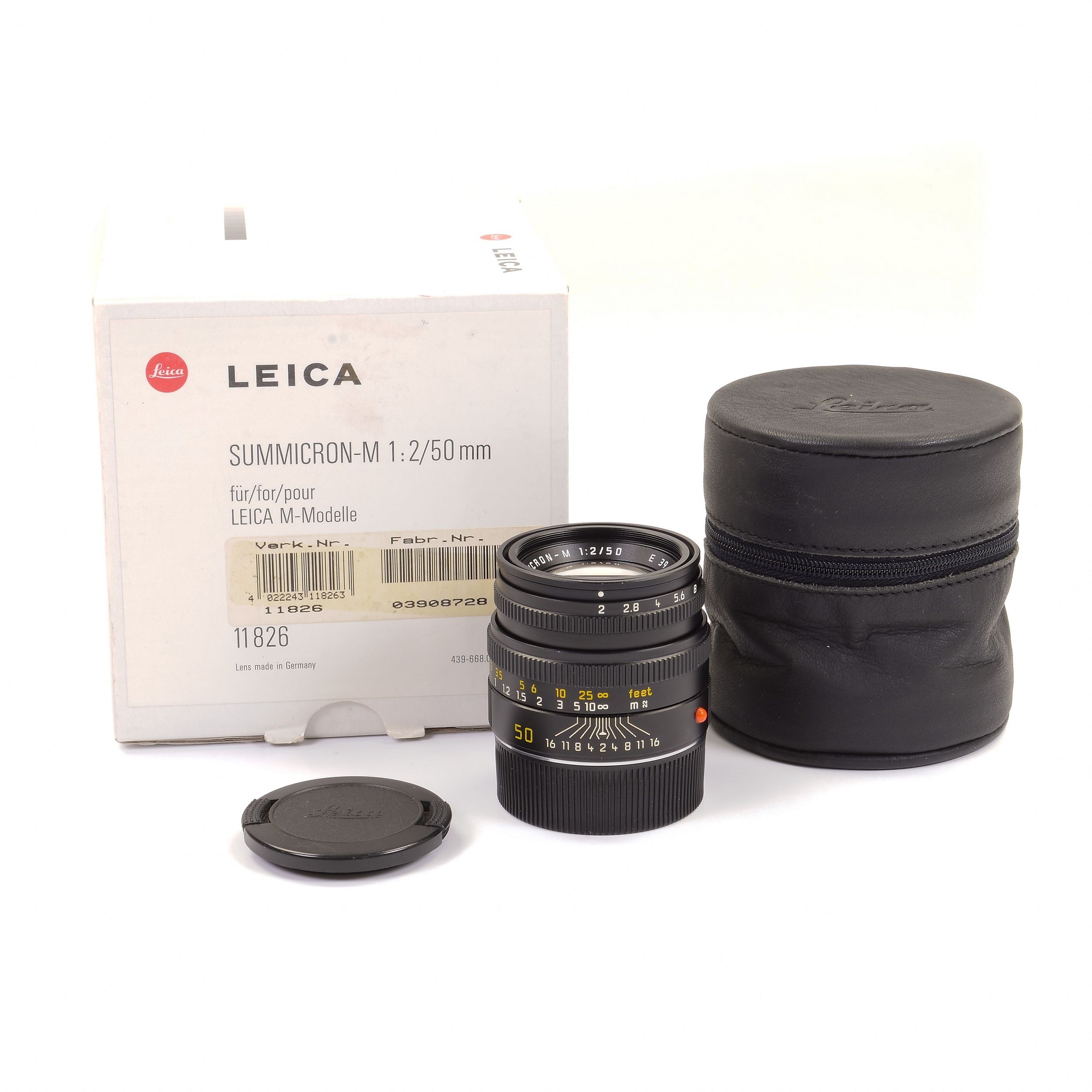 徕卡 Leica M 50/2 SUMMICRON-M 黑色 现行版 带包装