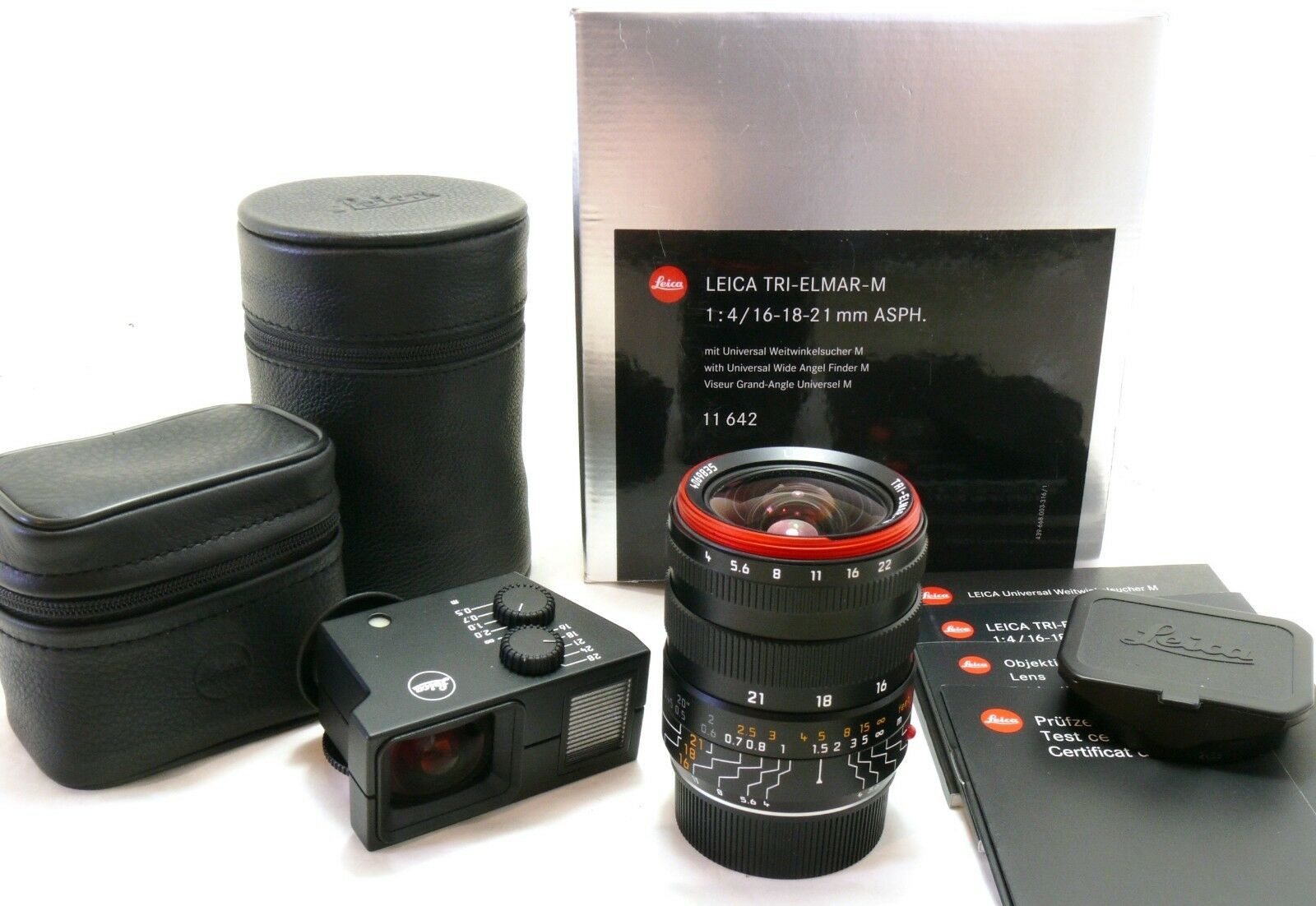 98新 徕卡 Leica M 16-18-21/4 ASPH 6-BIT 带取景器 带包装 