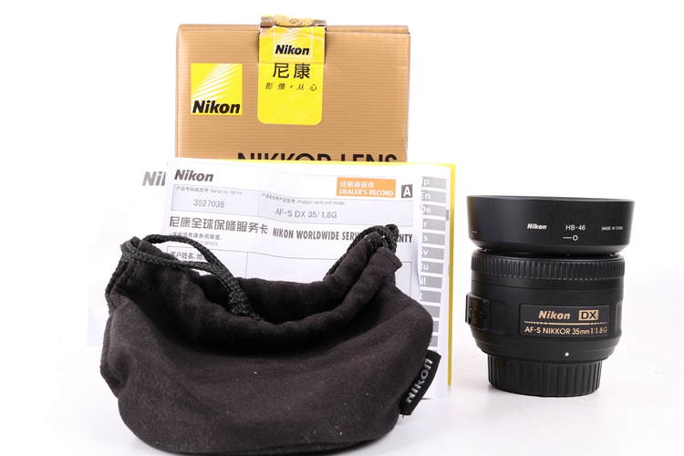 95新二手 Nikon尼康 35/1.8 G 定焦单反镜头 支持回收 527036京