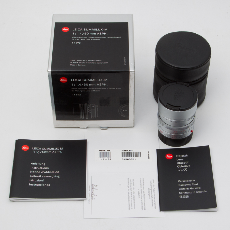Leica徕卡SUMMILUX-M 50/1.4 ASPH 6bit现行版11892银色95新#3351