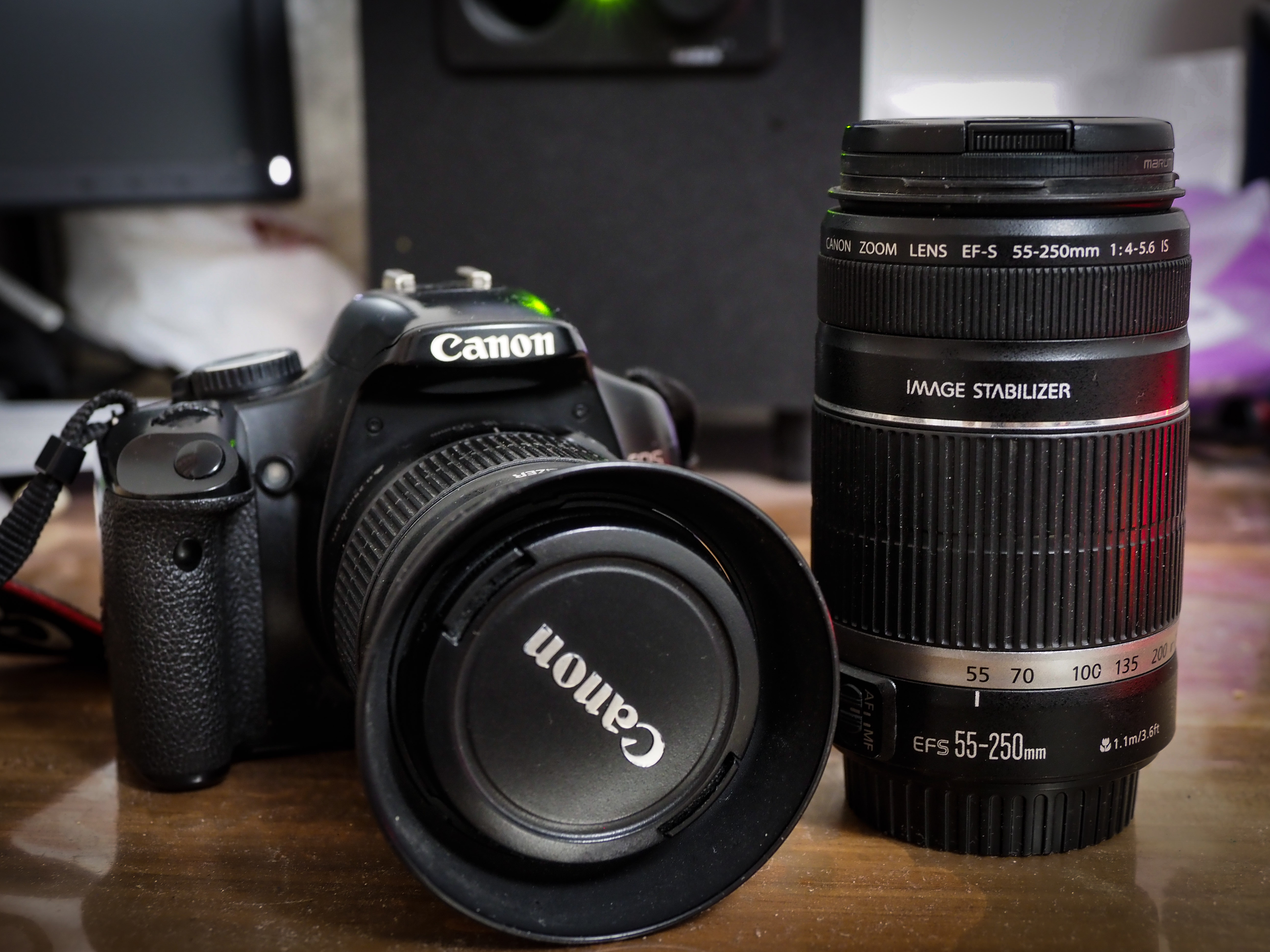 佳能450d,18-55mm,55-250mm双镜头套机