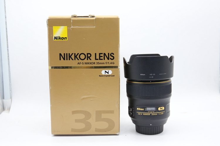 95新二手 Nikon尼康 35/1.4 G 广角定焦镜头 203413