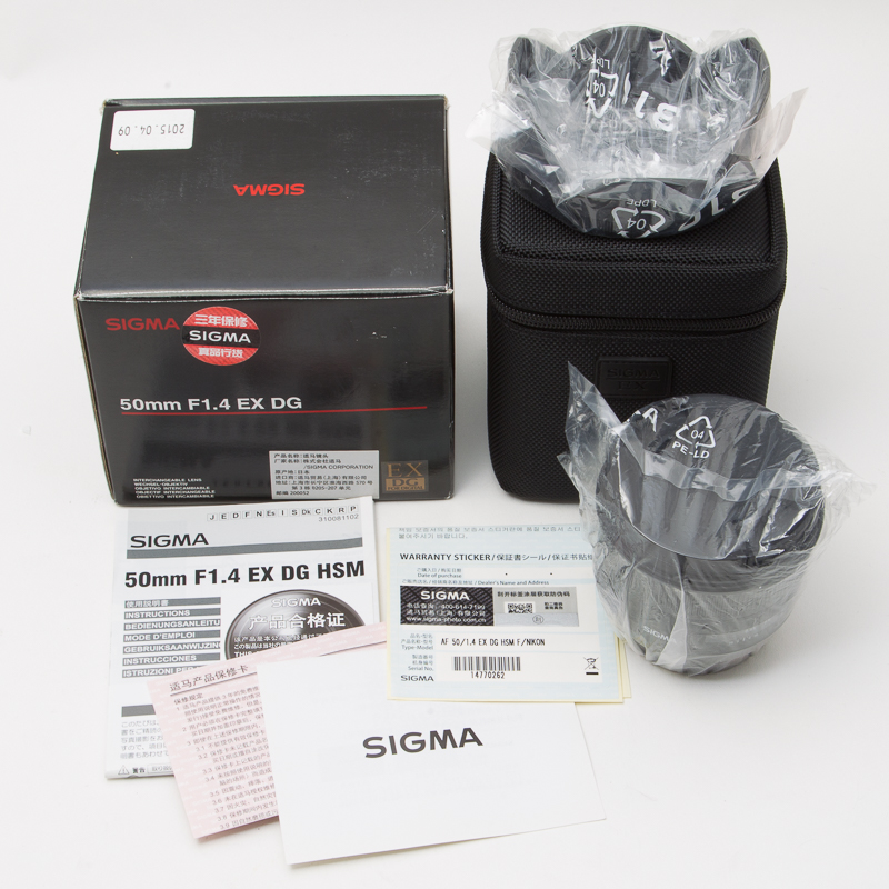 Sigma适马 50/1.4 EX DG HSM 新涂层版尼康口 全新正品行货 #0262