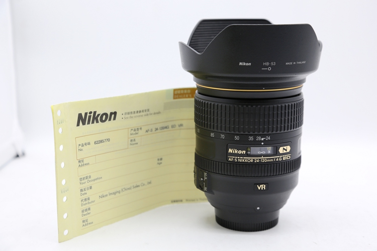 95新二手Nikon尼康 24-120/4 G ED VR 变焦镜头回收285770