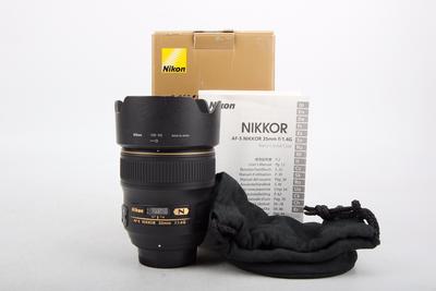 95新二手 Nikon尼康 35/1.4 G 广角定焦镜头回收223502