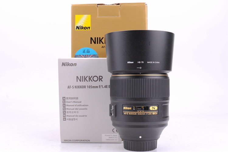 96新二手Nikon尼康 105/1.4 E ED 定焦镜头回收 015396