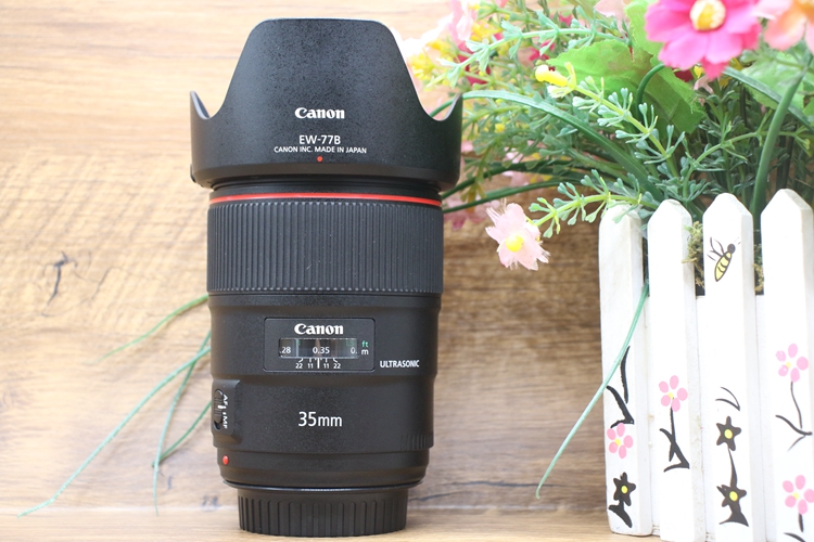 95新二手Canon佳能 35/1.4 L II USM二代红圈定焦镜头回收 001380