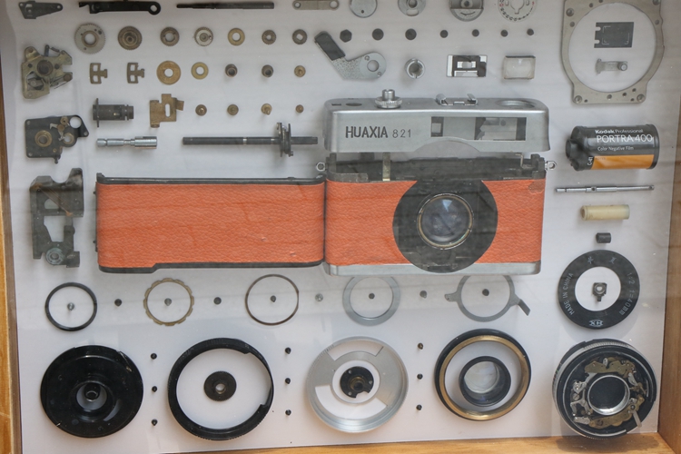 华夏821旁轴相机老式收藏版怀旧 胶卷相机装饰拆解复古挂件 无号