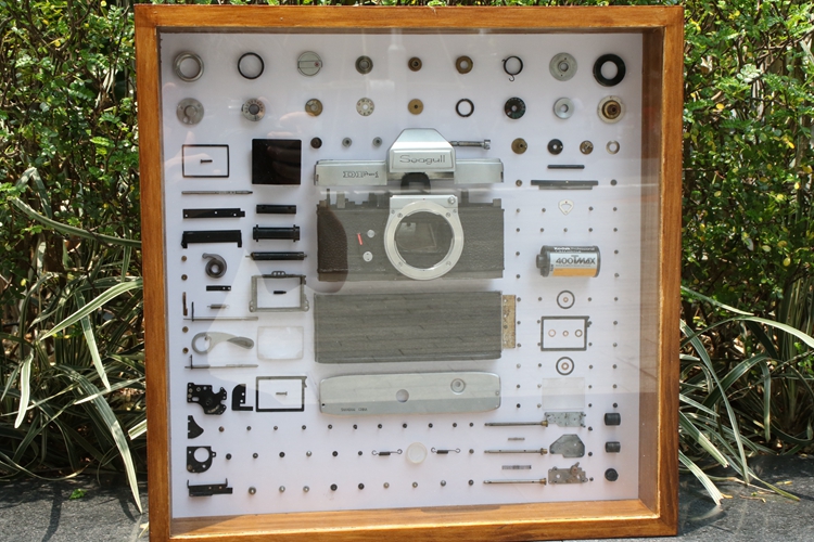 海鸥df-1老相机胶片胶卷相机装饰拆解复古实木边框 挂件 无号