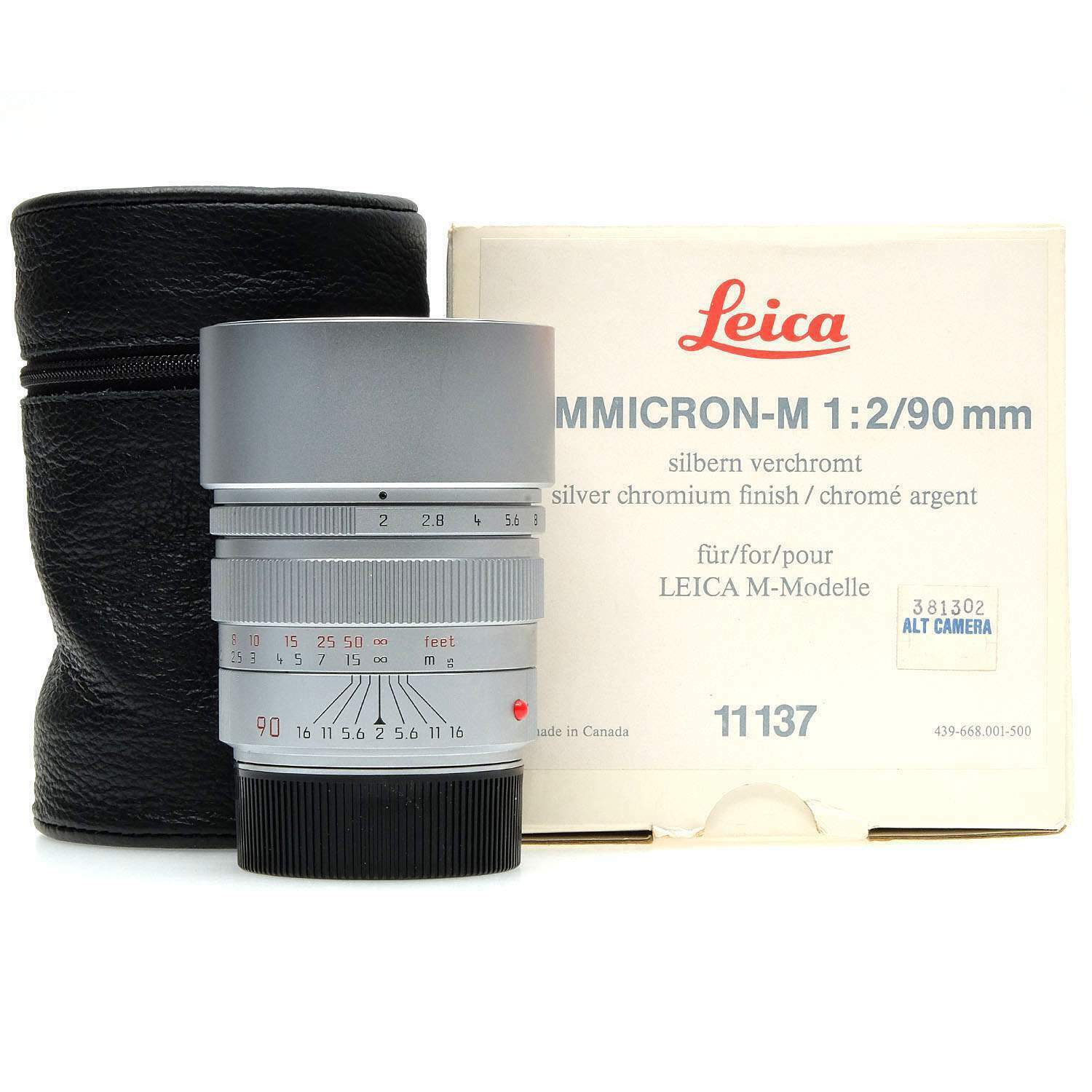 徕卡 Leica M 90/2 E55 原厂6-BIT 全铜银色 带包装 