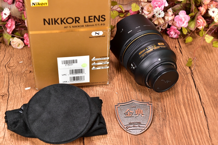 95新二手 Nikon尼康 58/1.4 G 定焦单反镜头 219231