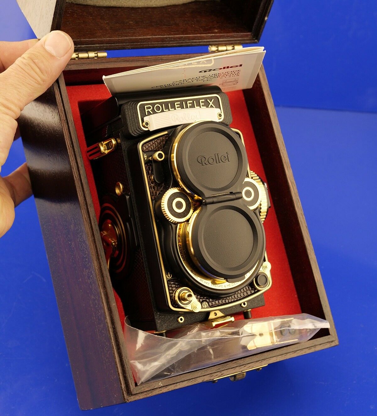禄莱 Rolleiflex 2.8F AURUM 黄金套机 带木盒 