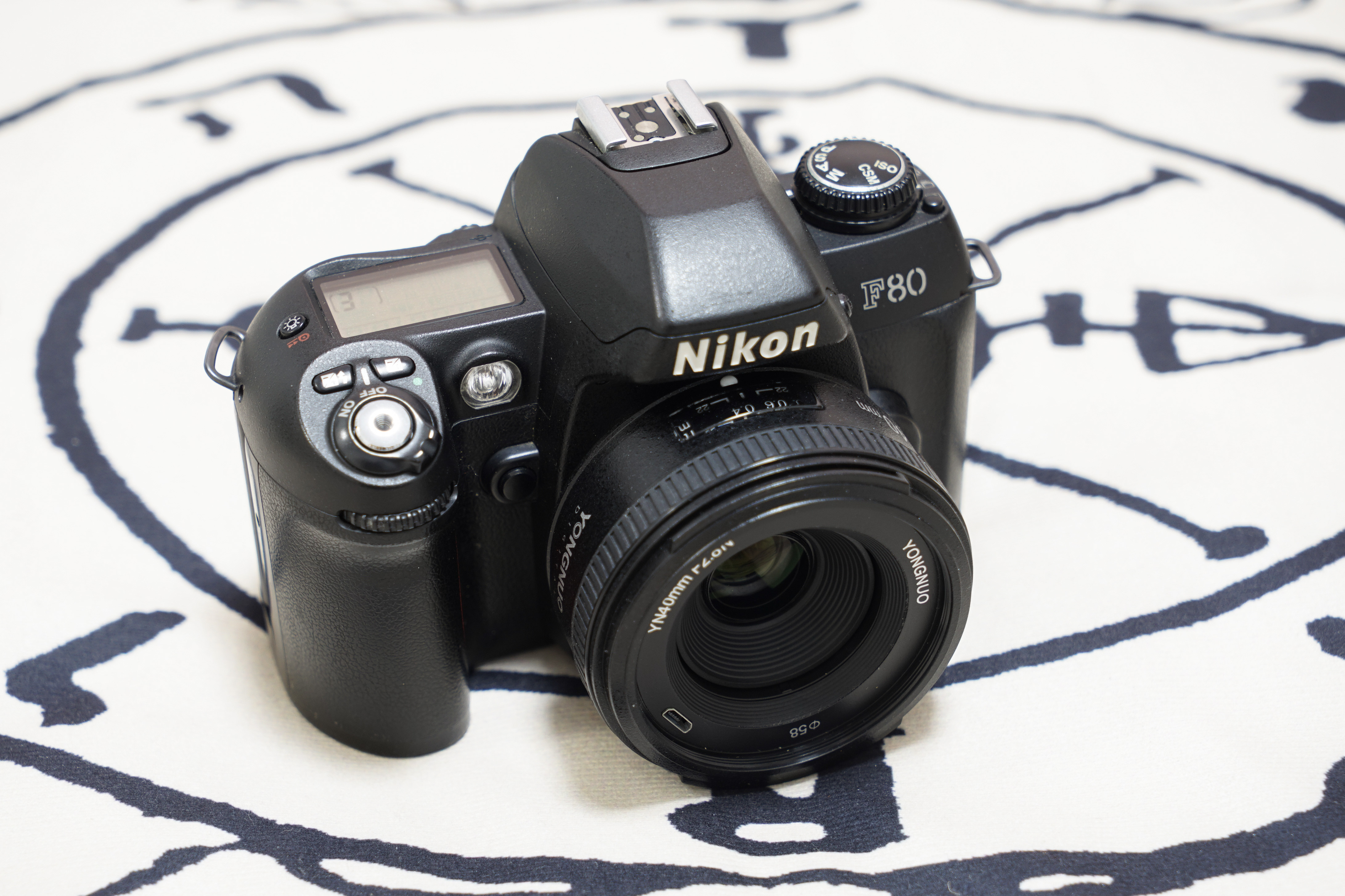  Nikon F80 with Yongnuo 40 2.8  