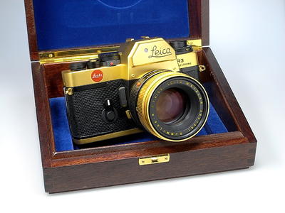 徕卡 Leica R3 + 50/1.4 百年纪念 黄金套机 带展示盒 
