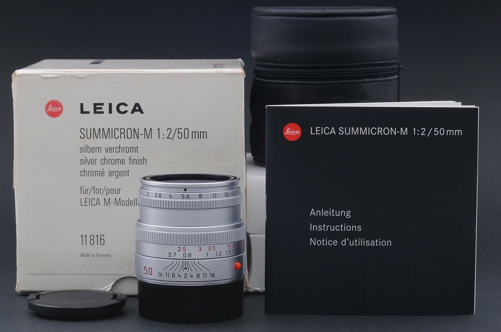 徕卡 Leica M 50/2 SUMMICRON-M 全铜 银色 现行版 带包装 