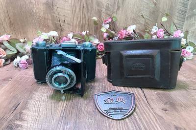85新CROWN套75/4.5镜头古董120折叠皮腔胶卷相机73516	