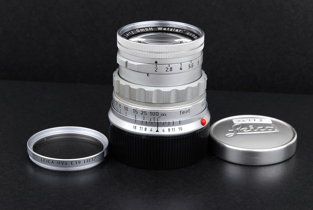 徕卡Leica SUMMICRON M 50/2 RIGID 反纹德产银色镜头jp22773