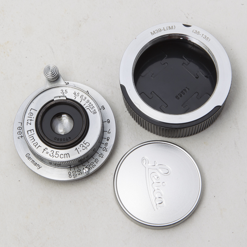 Leica徕卡Elmar 35/3.5 小小八枚 L39口带M口转接环 95新 NO:0580