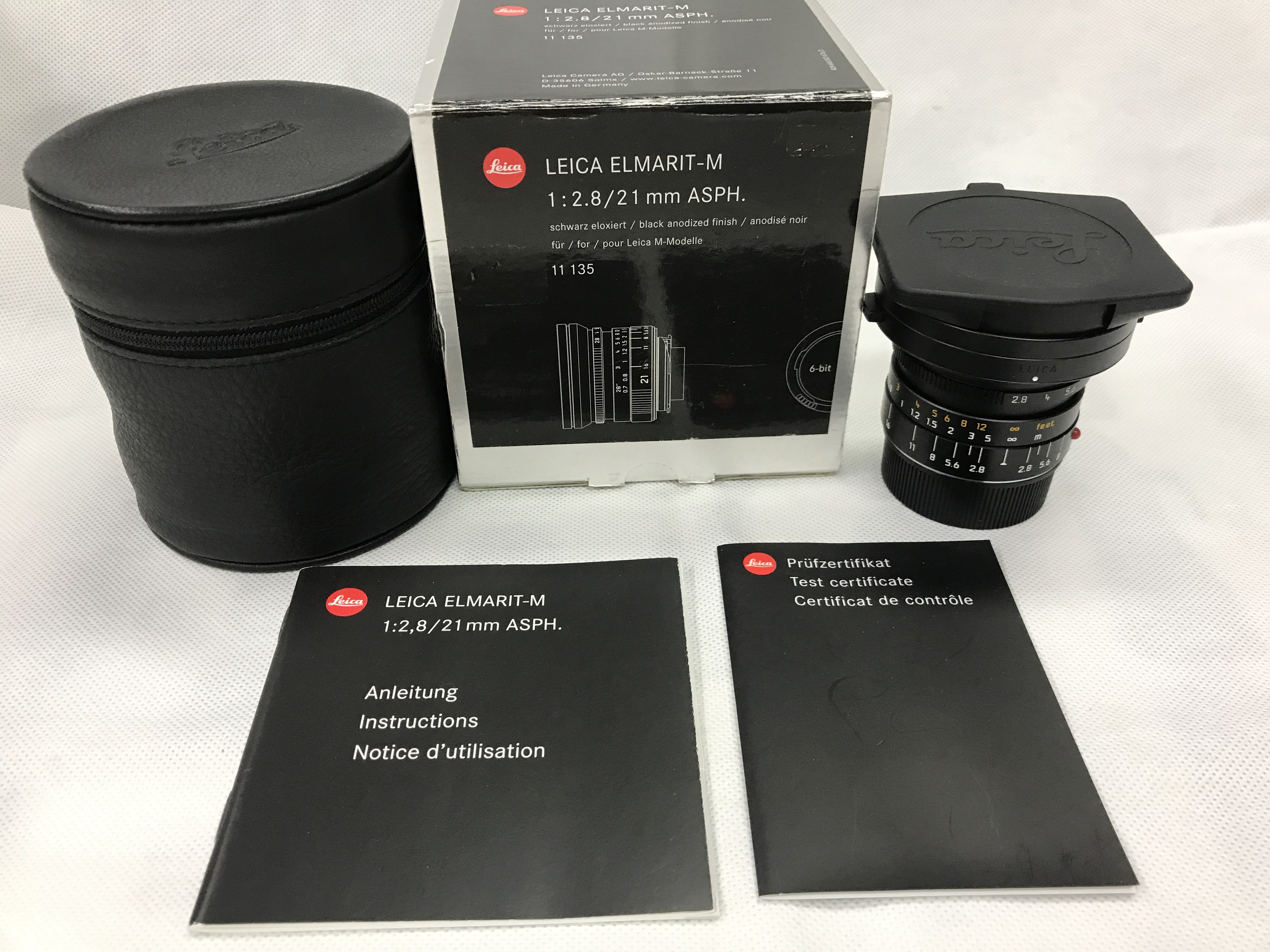 Leica 徕卡M 21 mm f/2.8 ASPH 6BIT广角镜头，包装齐全。