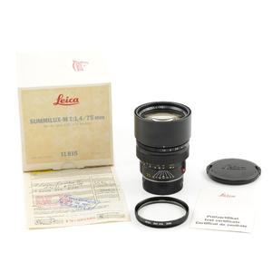 徕卡 Leica M 75/1.4 SUMMILUX-M 顶级成色 白盒包装 原始发票