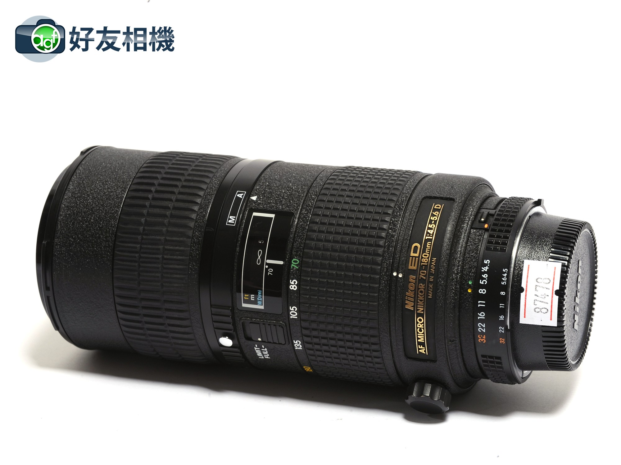 尼康/Nikon AF 70-180mm F/4.5-5.6 D 微距镜头 *95新*