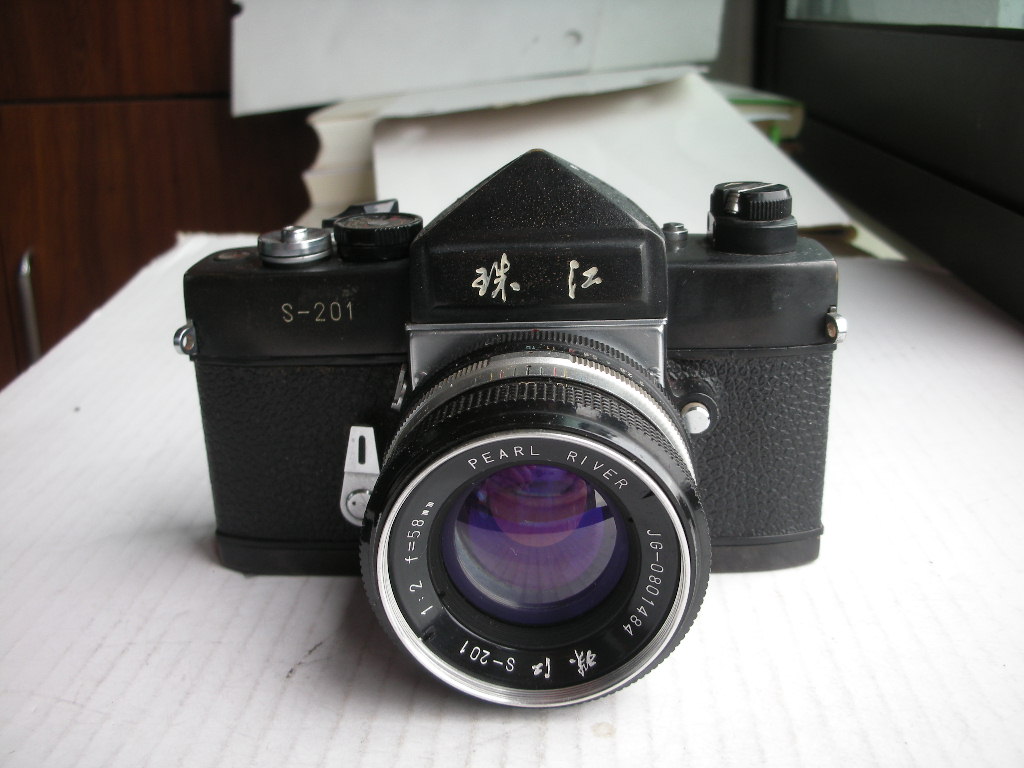 很新珠江S201金属制造经典相机带58mmf2镜头，收藏使用均可
