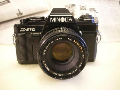 很新美能达X570(500型的出口型号）单反相机带5017黄标镜头