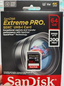 闪迪 至尊超极速 Extreme Pro SDXC U3（64GB）【读200M 写90M】