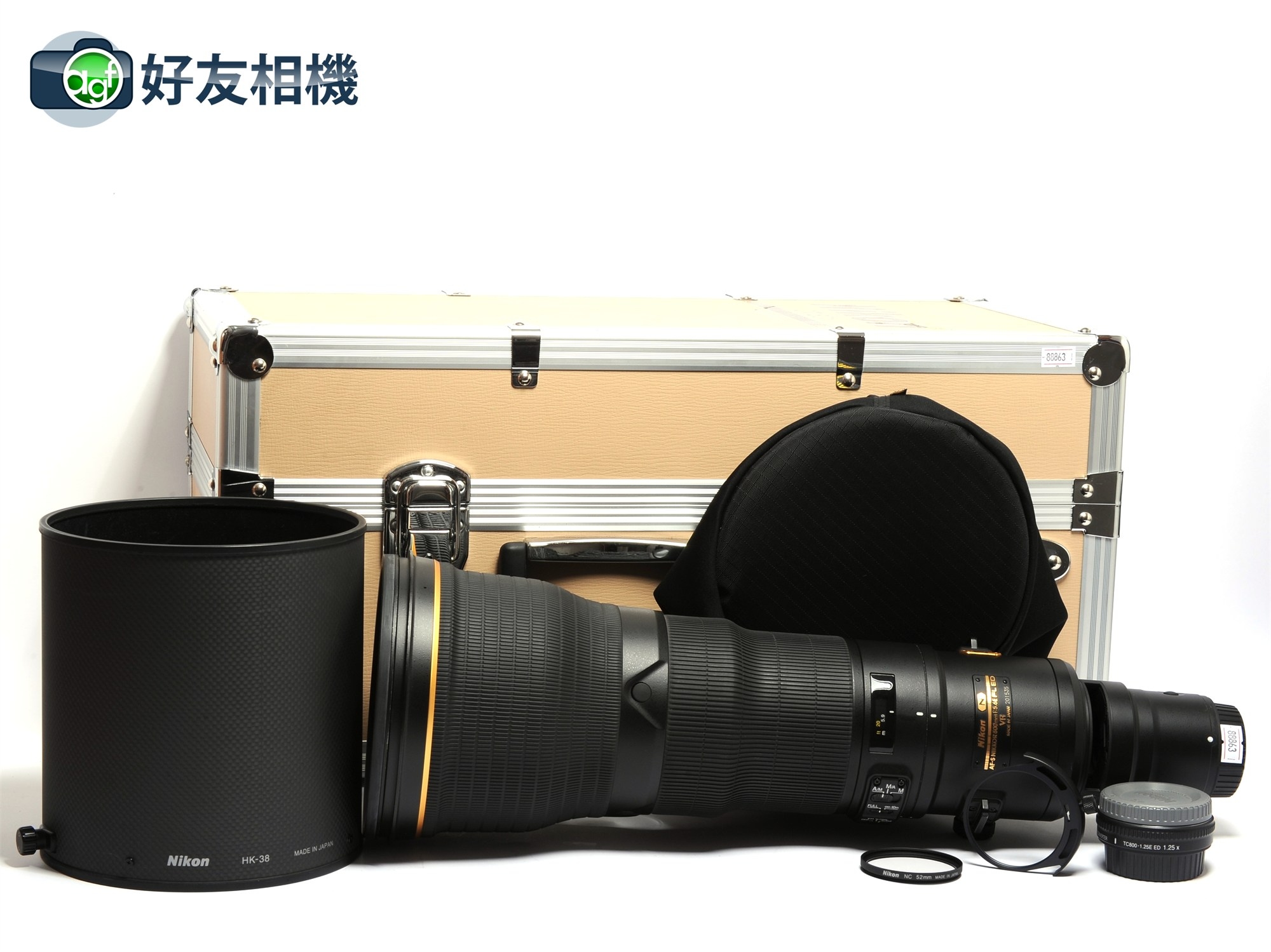 尼康 AF-S 800mm F/5.6E FL ED VR 长焦防抖镜头 *95新连铝箱*
