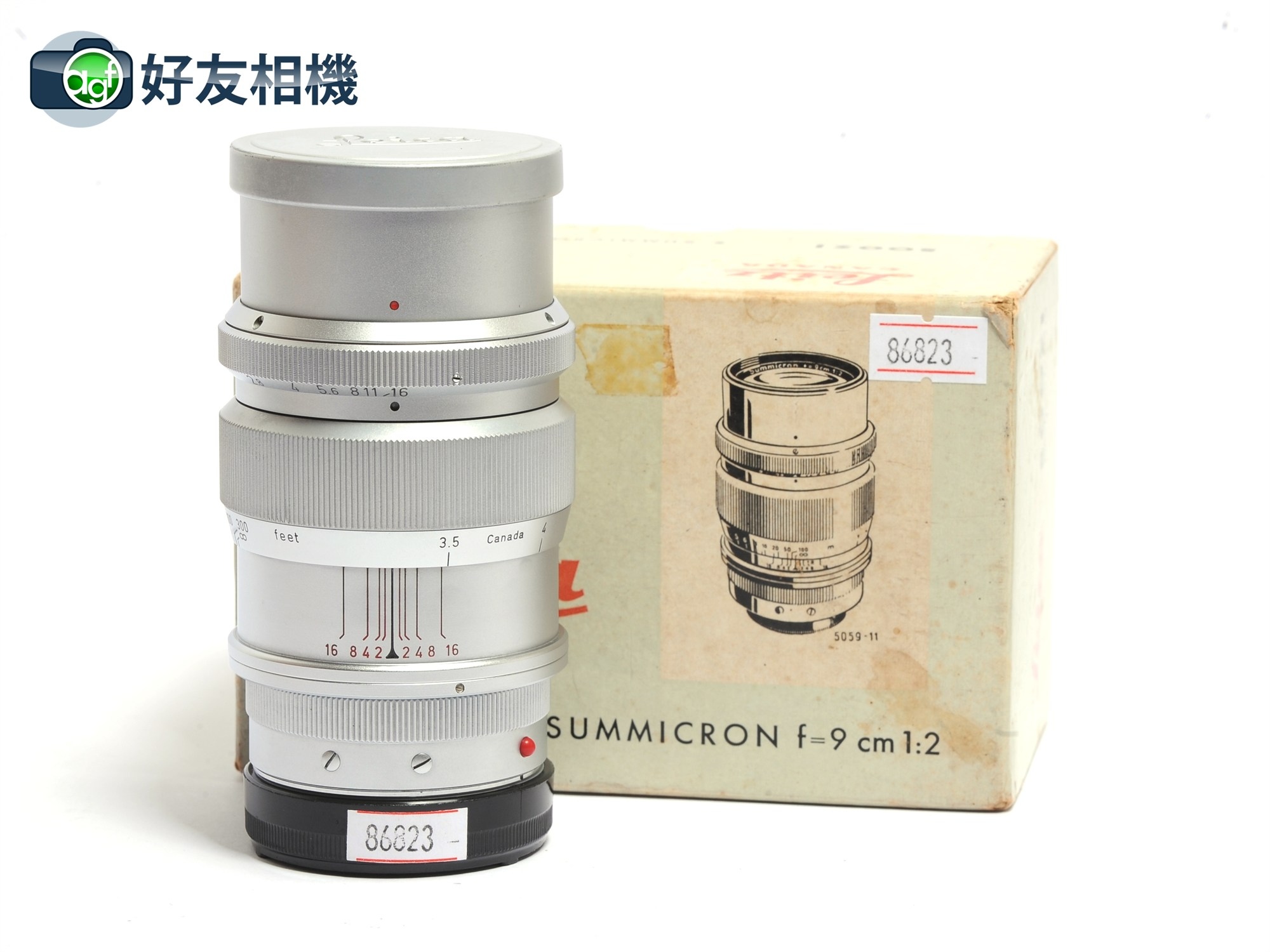 徕卡/Leica Summicron 90/2 第一代 9cm F2 M口 *98新连盒*