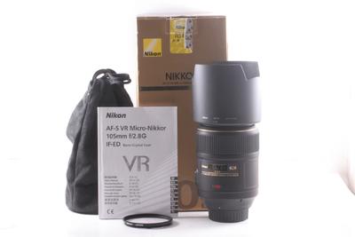 98/尼康 AF-S 105mm f/2.8G ED VR, 微距 成色极新 ( 全套包装 )