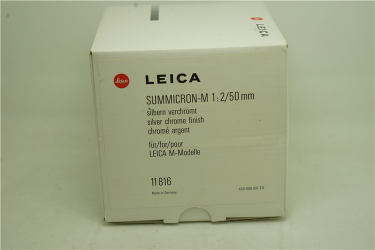 Leica Summicron-M 50 mm f/2 银色全铜做工 带包装 