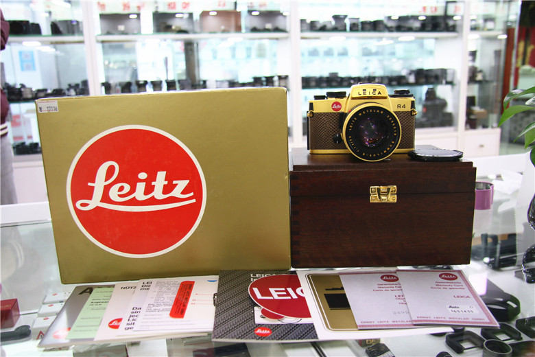 Leica徕卡 R4+LEITZ SUMMILUX-50/1.4 金色限量版本套机 包装全