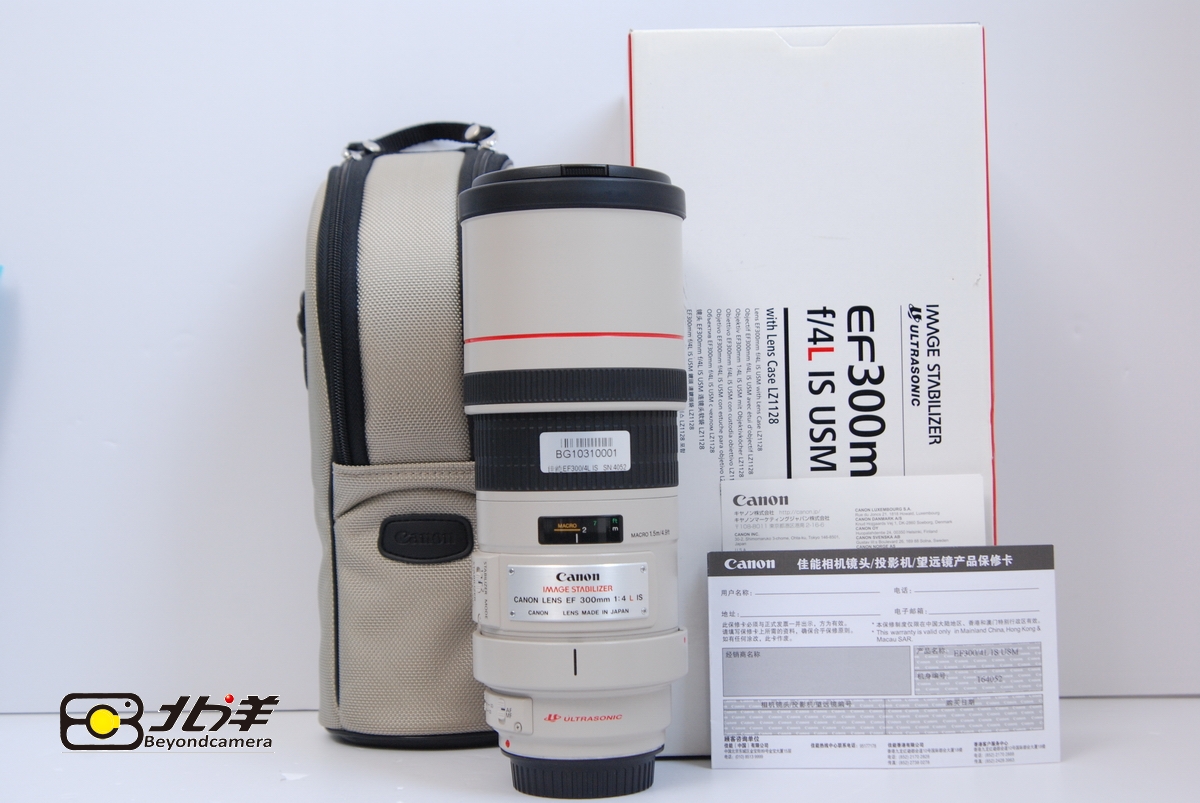 99新 佳能 EF 300mm f/4L IS USM带包装(BG10310001)